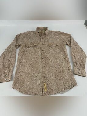 Larry Mahan Paisley Pearl Snap Western Shirt Small